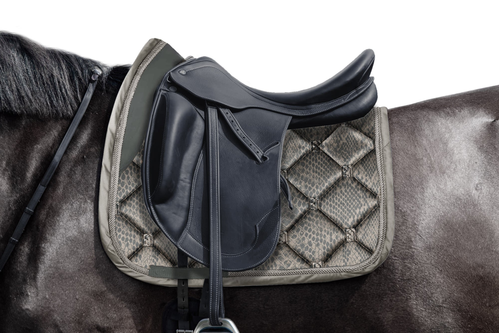 E1 OLIVE SAND SADDLE PAD - E1 Equine Sport